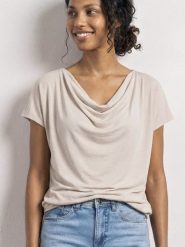 Street One Koszulka Kobiety Modal beżowy, 36. Brązowe t-shirty damskie Street One, bez wzorów, street, bez kołnierzyka. Za 199.95 zł.