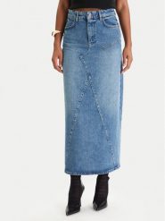 Patrizia Pepe Spódnica jeansowa 8G0521/D1WZB-CB02 Niebieski Regular Fit. Niebieskie spódnice damskie Patrizia Pepe, bez wzorów, z bawełny. Za 919.99 zł.