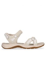 Whistler Sandały Kali W232210 Biały. Białe sandały damskie Whistler, bez wzorów, ze skóry, bez obcasa, na płaskiej podeszwie, bez zapięcia. Za 279.99 zł.