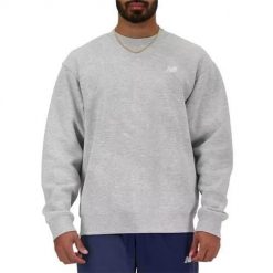 Bluza sportowa męska New Balance Essentials. Szare bluzy męskie New Balance, l, bez wzorów, bez kaptura, trekkingowe. Za 325.00 zł.