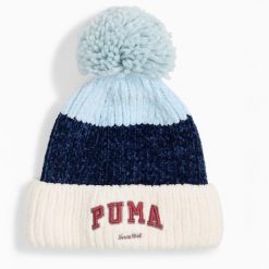Czapka Zimowa Puma Varsity Beanie. Niebieskie czapki i kapelusze damskie Puma, na zimę, bez wzorów, eleganckie. Za 79.20 zł.