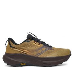 Buty do biegania Saucony. Brązowe buty sportowe męskie Saucony, bez zapięcia, do biegania. Za 639.99 zł.