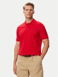 Beverly Hills Polo Club Polo P-SS26M-P42560_Navy LogoWRED Czerwony Regular Fit. Czerwone koszulki polo męskie Beverly Hills Polo Club, m, bez wzorów, z bawełny, bez ramiączek. Za 209.99 zł.