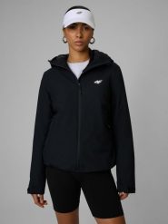 4F Kurtka przejściowa membrana 5000 damska - czarna L. Czarne kurtki damskie 4f, na jesień, l, bez wzorów, bez kaptura. Za 299.99 zł.