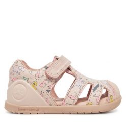 Sandały Biomecanics. Czerwone sandały dziewczęce Biomecanics, bez zapięcia. Za 199.99 zł.