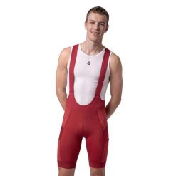 Męskie spodenki rowerowe gravel Kolarstwo Siroko Rocket Red. Czerwone szorty męskie SIROKO, l, bez wzorów, z materiału. Za 380.00 zł.