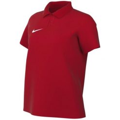 Koszulka damska Nike Dri-Fit Park 26 Polo. Czerwone obuwie sportowe damskie Nike, bez wzorów, z bawełny, na fitness i siłownię. Za 115.99 zł.