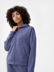 4F Bluza do jogi z dodatkiem modalu damska M. Niebieskie bluzy damskie 4f, m, bez wzorów, z dzianiny, bez kaptura. Za 249.99 zł.