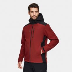 Kurtka turystyczna męska softshell Alpinus ASO. Czerwone kurtki sportowe męskie Alpinus, m, bez wzorów, z softshellu, trekkingowe. Za 279.00 zł.
