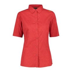 Koszula damska CMP. Czerwone koszule damskie CMP, bez wzorów, sportowe, bez kołnierzyka, bez ramiączek. Za 260.70 zł.