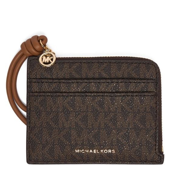 Bilonówka MICHAEL Michael Kors. Brązowe portfele damskie MICHAEL Michael Kors, bez wzorów. Za 339.99 zł.