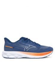 Mizuno Buty do biegania Wave Skyrise 7 J1GC2609 Granatowy. Niebieskie buty sportowe męskie Mizuno, z materiału, bez zapięcia, do biegania. Za 599.99 zł.