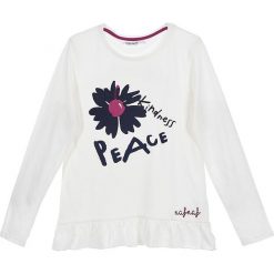 Koszulka w kolorze kremowym. Białe bluzki dla dziewczynek Daniel Hechter, Naf Naf Kids, bez wzorów, z bawełny, bez ramiączek. W wyprzedaży za 32.95 zł.
