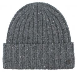 Ciepła, Wełnina Czapka (Beanie) - V. Fraas - Popiel, Melanż. Szare czapki i kapelusze męskie V. Fraas, na jesień, bez wzorów, z poliamidu. Za 45.00 zł.