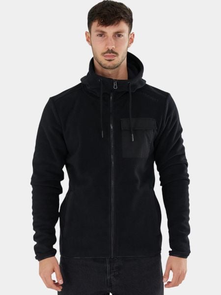 Sweter męski Fundango Nestor. Czarne swetry przez głowę męskie Fundango, m, bez wzorów, z materiału, bez kołnierzyka. Za 179.00 zł.