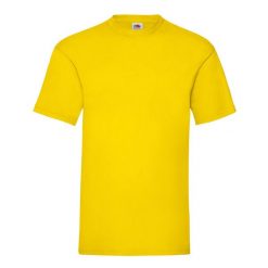 Męska Koszulka Valueweight. Żółte koszulki sportowe męskie Fruit of the Loom, l, bez wzorów, bez kołnierzyka, bez ramiączek, trekkingowe. Za 29.99 zł.