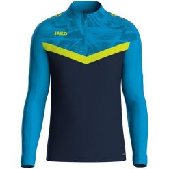 Bluza dresowa zapinana na zamek błyskawiczny Jako Iconic. Niebieskie bluzy męskie Jako, m, bez wzorów, z dresówki, bez kaptura. Za 288.50 zł.