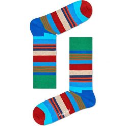 Happy Socks - Skarpetki Multi Stripe. Szare skarpety damskie Happy Socks, z bawełny. Za 39.90 zł.