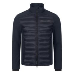 Kurtka jeździecka z mieszanki softshellowej ELT Missouri. Niebieskie kurtki męskie ELT, s, bez wzorów, z elastanu, bez kaptura. Za 359.50 zł.