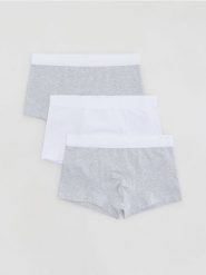 3 pack bokserek Classic - jasnoszary. Szare bokserki męskie Reserved, l, bez wzorów, z bawełny. Za 69.99 zł.
