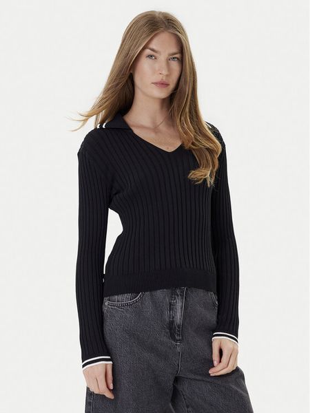 PINKO Sweter Linosa 105418 A2PS Czarny Regular Fit. Czarne swetry damskie Pinko, xs, bez wzorów, z syntetyku, bez kołnierzyka, bez ramiączek, bez kaptura. Za 412.99 zł.