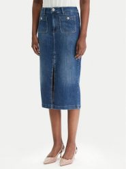 Liu Jo Spódnica jeansowa UA6259 D0275 Niebieski Regular Fit. Niebieskie sukienki damskie Liu Jo, bez wzorów, z bawełny, bez kołnierzyka, bez ramiączek. Za 819.99 zł.