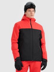 4F Kurtka narciarska membrana 5000 męska - multikolor L. Brązowe kurtki snowboardowe męskie 4f, l, bez wzorów, bez kaptura, narciarskie. Za 349.99 zł.