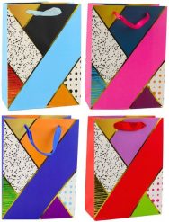 Torba Prezentowa Papierowa Wzory Geometryczne 23 x 18 x 10,5 cm. Torby i plecaki dziecięce LEAN. Za 8.46 zł.