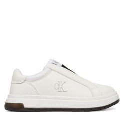 Sneakersy Calvin Klein. Białe trampki i tenisówki chłopięce Calvin Klein, bez wzorów, bez zapięcia. Za 399.99 zł.