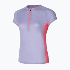 Koszulka do biegania damska Mizuno Trail DAF HZ Tee. Fioletowe koszulki sportowe damskie Mizuno, xl, bez wzorów, z materiału, bez kołnierzyka, bez ramiączek, do biegania. Za 87.99 zł.