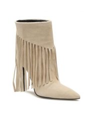 PINKO Kowbojki Olympe Tronchetto PE 23 BLKS1 100573 A0N8 Beżowy. Brązowe botki damskie Pinko, ze skóry, bez obcasa, na szpilce, bez zapięcia. Za 1,139.00 zł.