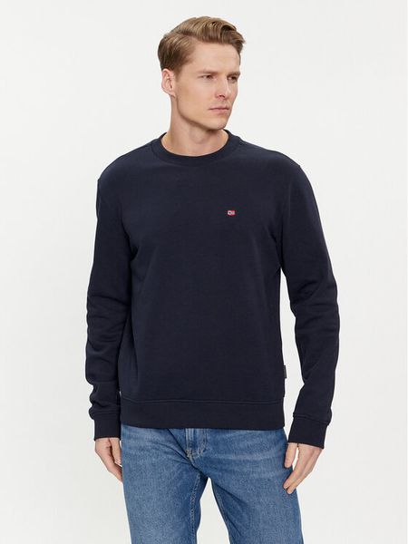 Napapijri Bluza Balis NP0A4H89 Granatowy Regular Fit. Niebieskie bluzy męskie Napapijri, m, bez wzorów, z bawełny, bez kaptura. Za 215.99 zł.