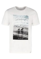 T-shirt z printem T-DREAM. Brązowe t-shirty męskie Volcano, na lato, m, bez wzorów, z bawełny, klasyczne, bez kołnierzyka. Za 59.99 zł.