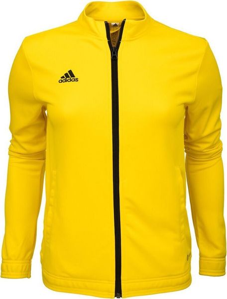 Adidas Bluza damska adidas Entrada 22 Track Jacket żółta HI2137 L. Żółte bluzy damskie Adidas, l, bez wzorów, bez kaptura. Za 124.43 zł.