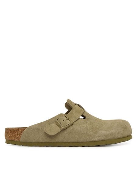 Birkenstock Klapki Boston 1025788 Khaki. Brązowe klapki męskie Birkenstock, ze skóry. Za 694.99 zł.