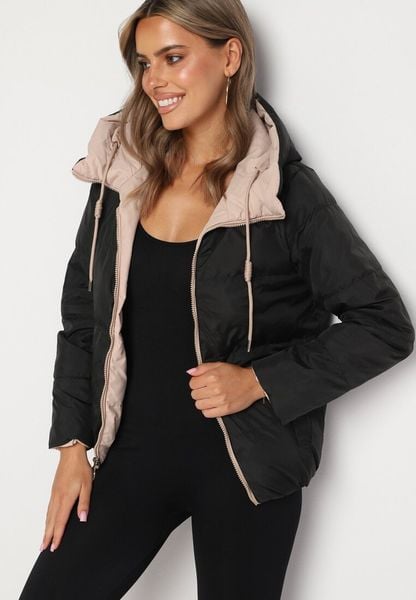 Czarna Dwustronna Kurtka Pikowana Ozdobiona Sznurkami Mivvena. Czarne kurtki damskie Born2be, l, z aplikacjami, z jeansu, bez kaptura. Za 119.99 zł.