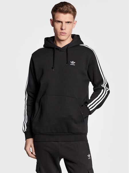 Adidas Bluza Adicolor Classics 3-Stripes Hoodie IA6346 Czarny Regular Fit. Czarne bluzy męskie Adidas, m, bez wzorów, z bawełny, bez kaptura. Za 209.99 zł.