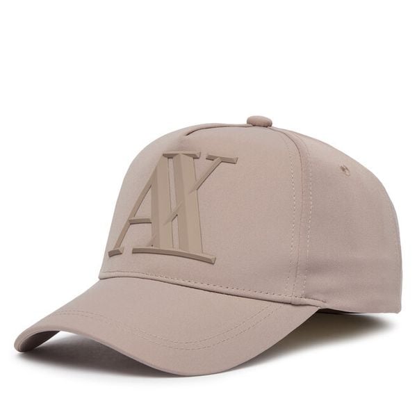 Czapka z daszkiem Armani Exchange. Brązowe czapki i kapelusze damskie Armani Exchange, bez wzorów. Za 269.99 zł.