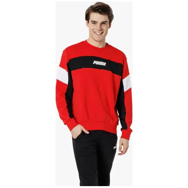 Puma Bluza Rebel Crew Tr , czerwony, rozmiar L. Czerwone bluzy męskie Puma, l, bez wzorów, z bawełny, bez kaptura. W wyprzedaży za 179.99 zł.