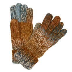 Damskie Rękawiczki Dzianinowe Frosty Gloves VI. Szare rękawiczki damskie Regatta, bez wzorów, z dzianiny, sportowe. Za 37.99 zł.