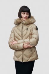BLAUER Alicia Beżowa kurtka damska Short Jackets. Brązowe kurtki damskie Blauer USA, s, bez wzorów, z poliamidu, bez kaptura. W wyprzedaży za 1,419.99 zł.