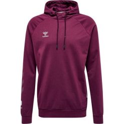 Bawełniana bluza z kapturem Hummel Move Grid. Fioletowe bluzy sportowe męskie Hummel, s, bez wzorów, z bawełny, z kapturem, na fitness i siłownię. Za 255.00 zł.
