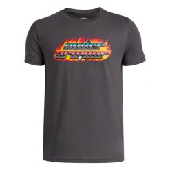 Koszulka dla dzieci Under Armour Flame Wordmark. Szare t-shirty dla chłopców Under Armour, bez wzorów, z bawełny, bez ramiączek. Za 137.67 zł.