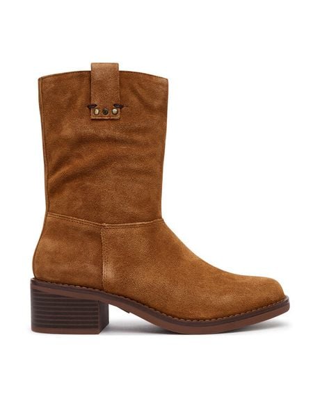 Clarks Botki Digby Slouch 26327270 Brązowy. Brązowe botki damskie Clarks, ze skóry, bez obcasa, na słupku, bez zapięcia. Za 479.99 zł.
