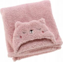 Home Styling Collection Koc z kapturem dla dzieci TEDDY, z uszkami, 70 x 100 cm. Kocyki dla dzieci Home Styling Collection. Za 74.98 zł.