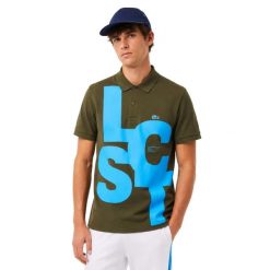 Koszulka męska Lacoste. Zielone koszulki polo męskie Lacoste, m, bez wzorów, z bawełny, eleganckie, bez ramiączek. Za 357.00 zł.