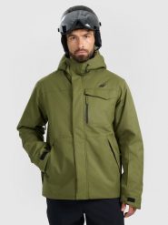 4F Kurtka narciarska membrana 10000 męska - khaki 3XL. Brązowe kurtki męskie 4f, m, bez wzorów, z materiału, bez kaptura, narciarskie. Za 699.99 zł.