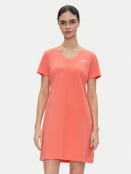 DKNY Sport Sukienka codzienna DP5D4902 Koralowy Regular Fit. Pomarańczowe sukienki damskie DKNY Sport, na co dzień, s, bez wzorów, z bawełny, sportowe, bez kołnierzyka, bez ramiączek, proste. Za 109.99 zł.