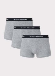PAKO LORENTE – Trójpak bokserek męskich w kolorze szarym. Szare bokserki męskie Pako Lorente, m, bez wzorów, z bawełny. Za 129.99 zł.