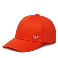 Czapka z daszkiem Emporio Armani. Brązowe czapki i kapelusze męskie Emporio Armani, bez wzorów. Za 219.99 zł.
